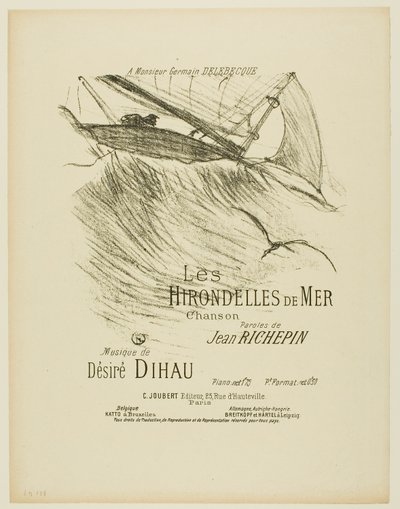 Tengeri fecskék, Désiré Dihau dallamaiból alkotó: Henri de Toulouse Lautrec