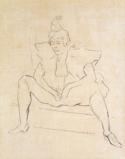Az ülő bohóc; La Clownesse Assise alkotó: Henri de Toulouse Lautrec