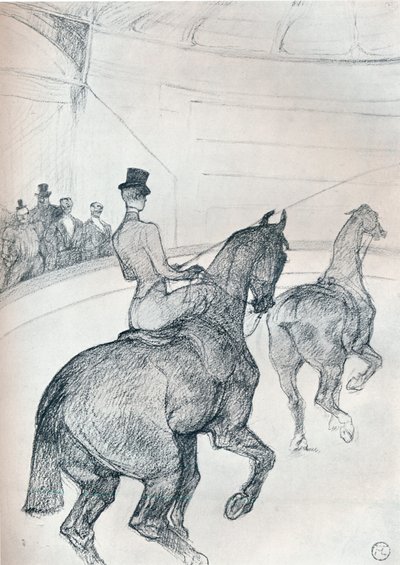 Kunstreiter, der Tandem fährt, um 1899, 1934 von Henri de Toulouse Lautrec