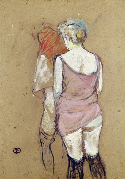 Két félig meztelen nő a Maison de la Rue des Moulins-ban alkotó: Henri de Toulouse Lautrec