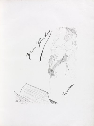 Yvette Guilbert-Englische Serie: Frontispiz von Henri de Toulouse Lautrec