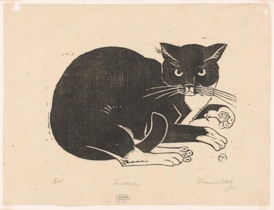 Kat (eredeti cím az objektumon) alkotó: Henri van der Stok (signed by artist)