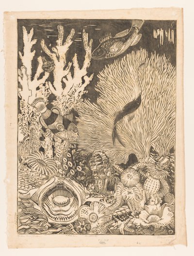 A korallfenéken (eredeti cím a tárgyon) alkotó: Henri van der Stok (signed by artist)