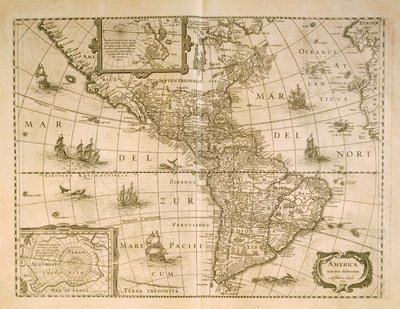 Amerika térképe, Henricus Hondius alkotó: Henricus Hondius
