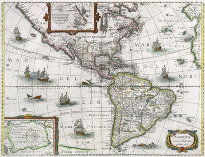 Amerika térképe, 1631 alkotó: Henricus Hondius II