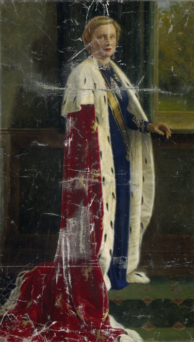 Juliana holland királynő koronázási ruhájában alkotó: Henricus Rol