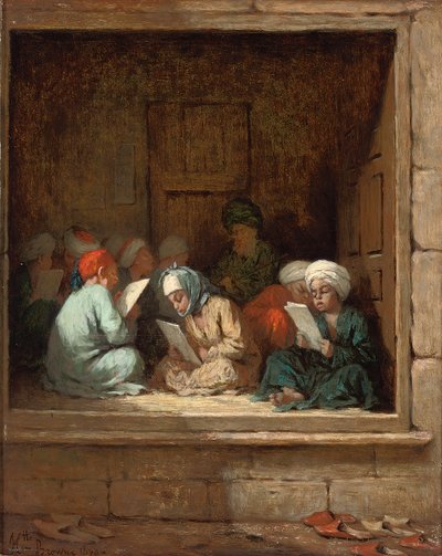 Egy török tanterem, 1870 alkotó: Henriette Browne