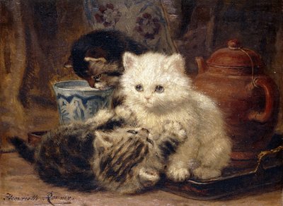 Délutáni tea, alkotó: Henriëtte Ronner Knip