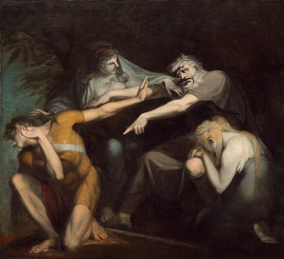 Oidipusz átkozta a fiát, Polynices alkotó: Henry  Fuseli