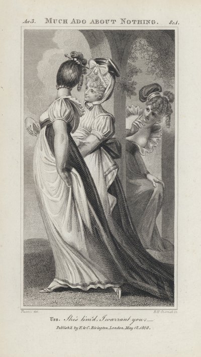 Illusztráció Shakespeare Sok háborgás a semmiért című művéhez (metszet) alkotó: Henry  Fuseli