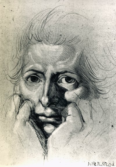 Tanulmány önarcképhez, Henry Fuseli (1741-1825), rajz. Svájc alkotó: Johann Heinrich Füssli