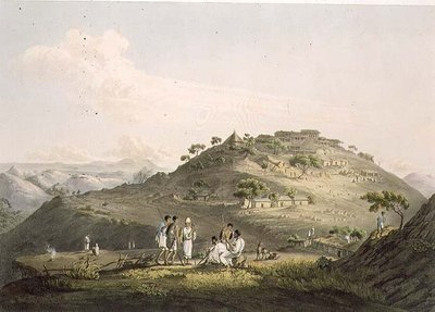 Dixan városa Abesszíniában, vésette Daniel Havell (1785-1826) 1809 (akvatinta) alkotó: Henry (after) Salt