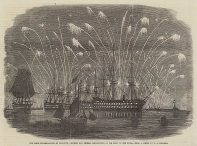 A Plymouth-i békemegemlékezés, a rakéták és a flotta általános megvilágítása a hangban alkotó: Henry A. Luscombe