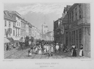 Piacnap, Dartford, Kent (metszet) alkotó: Henry Adlard