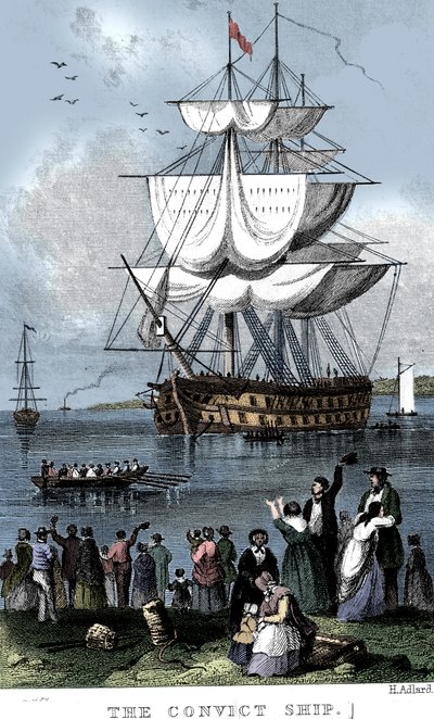 Az elítélt hajó, c1820. alkotó: Henry Adlard