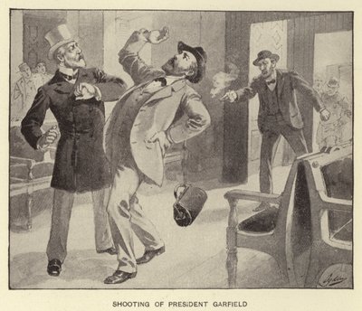 Garfield elnök lövöldözése (litho) alkotó: Henry Alexander (after) Ogden