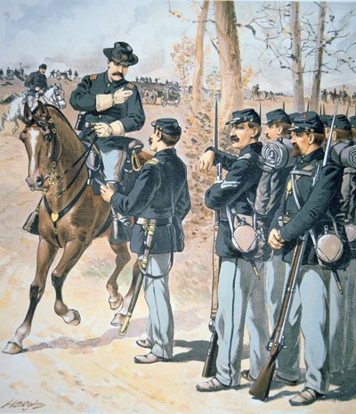 A szövetségi hadsereg kampányegyenruhái (akvarell, papír) alkotó: Henry Alexander Ogden