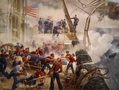 Farragut a Hartfordon a Mobile-öbölnél, 1864. augusztus 5. alkotó: Henry Alexander Ogden