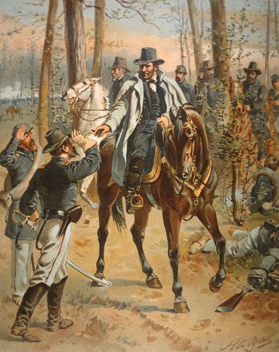 General Grant in the Wilderness Campaign, 1864. május 5. (színes litó) alkotó: Henry Alexander Ogden