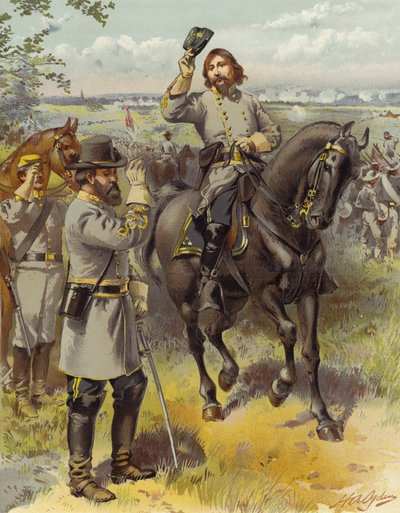 Pickett tábornok felveszi a töltési parancsot Longstreet tábornoktól, Gettysburg; 1863. július 3 alkotó: Henry Alexander Ogden