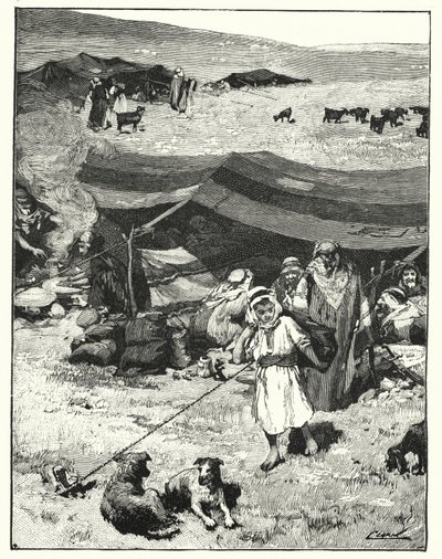 Beduin tábor (litho) alkotó: Henry Andrew Harper
