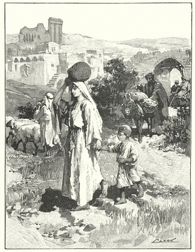 Egy szamaritánus falu (litho) alkotó: Henry Andrew Harper