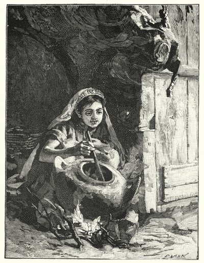 Forródó fazék vagy chaldron (litho) alkotó: Henry Andrew Harper