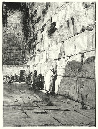 Zsidók siratóhelye, Jeruzsálem (litho) alkotó: Henry Andrew Harper