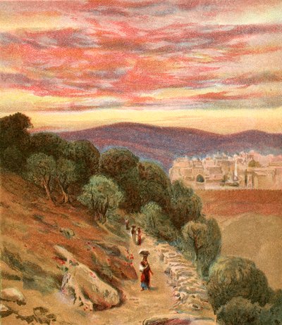 Olajfák hegye és Jeruzsálem alkotó: Henry Andrew Harper