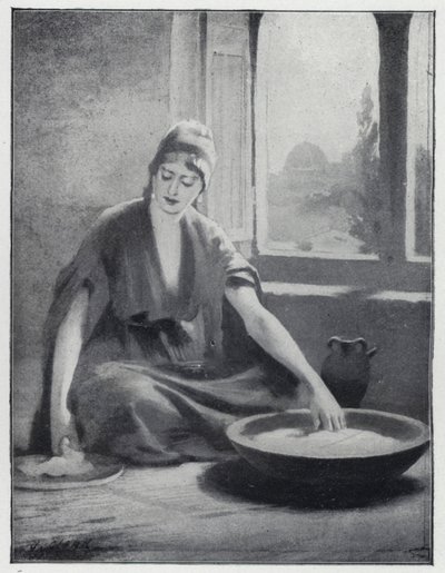 Kovászt tenni a lisztbe (litho) alkotó: Henry Andrew Harper