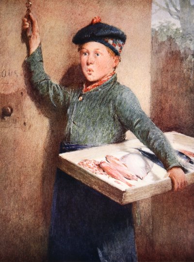 A halkereskedő hívása (akvarell papíron) alkotó: Henry Benjamin Roberts