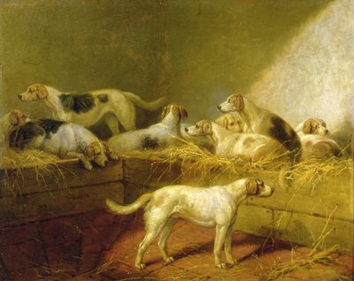 A Hunt Kennel (olaj, vászon) alkotó: Henry Bernard Chalon