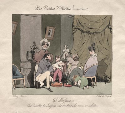 Kis emberi boldogságok: Gyermekkor. alkotó: Henry Bonaventure Monnier