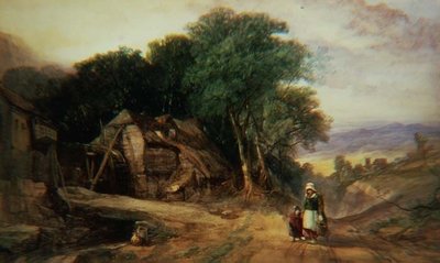 Dartmoor határain, 1840 körül (akvarell papíron) alkotó: Henry Bright