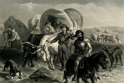 „Emigrants Crossing the Plains”, 1869, 1874. alkotó: Henry Bryan Hall Jr.