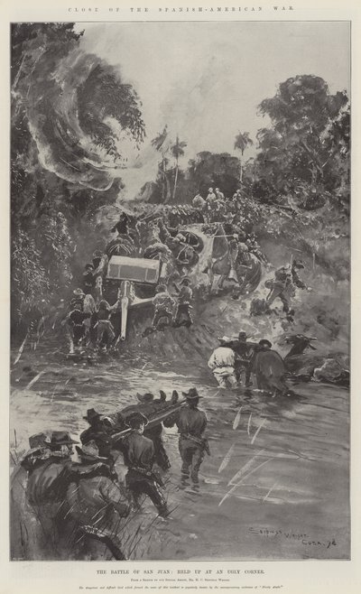 A spanyol-amerikai háború lezárása, a San Juan-i csata egy csúnya sarokban tartott alkotó: Henry Charles Seppings Wright