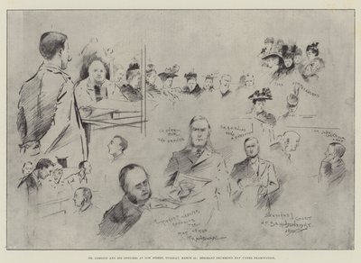Dr. Jameson és tisztjei a Bow Streeten, március 10-én, kedden, Drummond Hay őrmestert vizsgálják alkotó: Henry Charles Seppings Wright