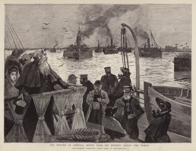 William Booth tábornok, az Üdvhadsereg brit alapítója világkörüli körútja után visszatér Southamptonba alkotó: Henry Charles Seppings Wright