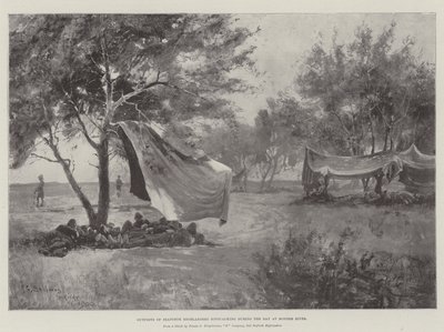 Seaforth Highlanders előőrsei, akik a Modder River-i nap folyamán bivakolnak alkotó: Henry Charles Seppings Wright