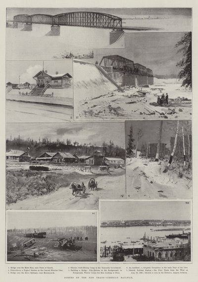 Jelenetek az új transzszibériai vasúton alkotó: Henry Charles Seppings Wright