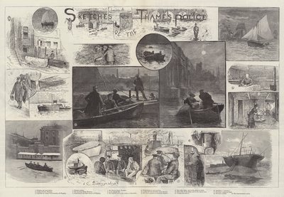 Vázlatok a Temzei Rendőrségről alkotó: Henry Charles Seppings Wright