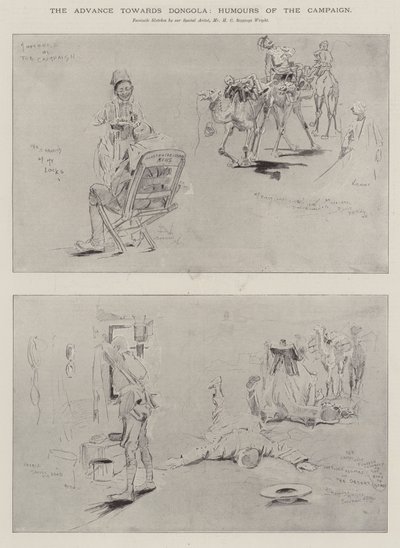 Haladás Dongola felé, A kampány humora alkotó: Henry Charles Seppings Wright