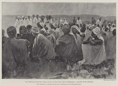 A brit expedíció Accrából Gold Coast hátországába, Palaver Amrahiával alkotó: Henry Charles Seppings Wright