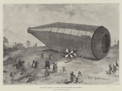 Berlin közelében tesztelték az új német katonai léggömböt alkotó: Henry Charles Seppings Wright