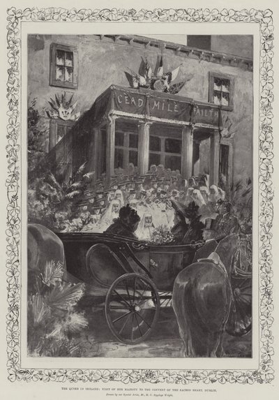 A királynő Írországban, Őfelsége látogatása a dublini Szent Szív kolostorban alkotó: Henry Charles Seppings Wright
