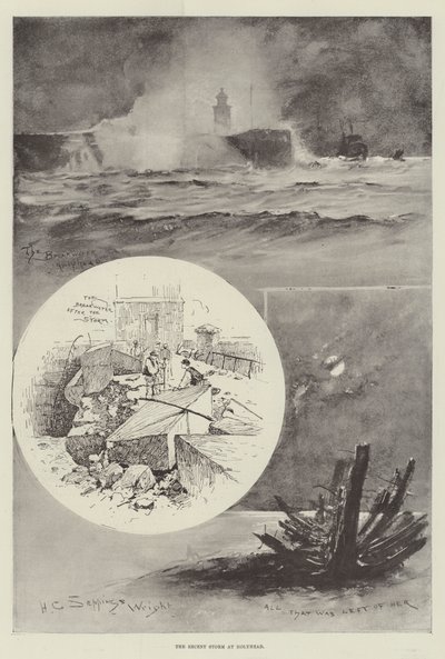 A legutóbbi vihar Holyheadnél alkotó: Henry Charles Seppings Wright