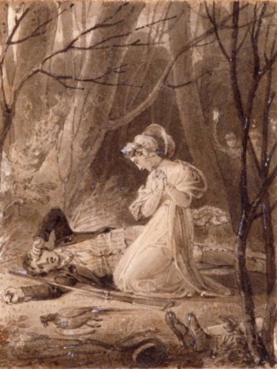 Jelenet George Crabbe Tales of the Hall című művéből, XIX. alkotó: Henry Corbould