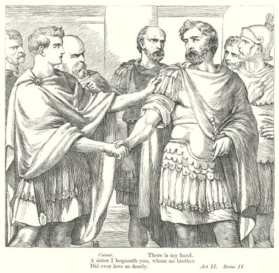 Antonius és Kleopátra (metszet) alkotó: Henry Courtney (after) Selous