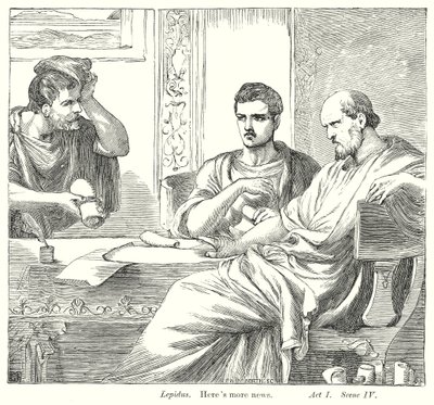 Antonius és Kleopátra (metszet) alkotó: Henry Courtney (after) Selous