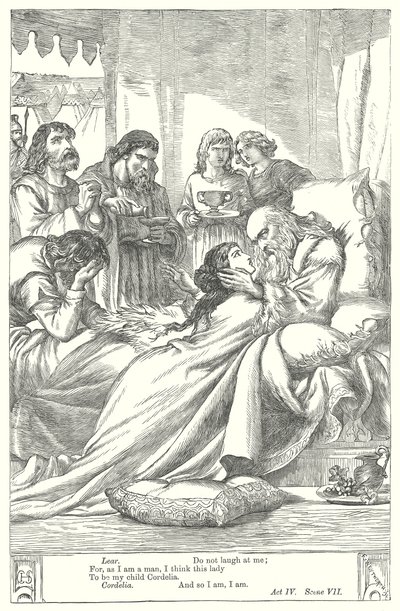 Lear király (metszet) alkotó: Henry Courtney (after) Selous